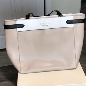 Kate Spade New York Two-Tone Cream Tote